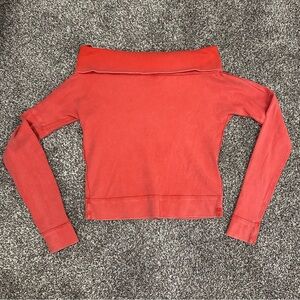 We The Free Orange Off‎ the Shoulder Sweater Women’s XS